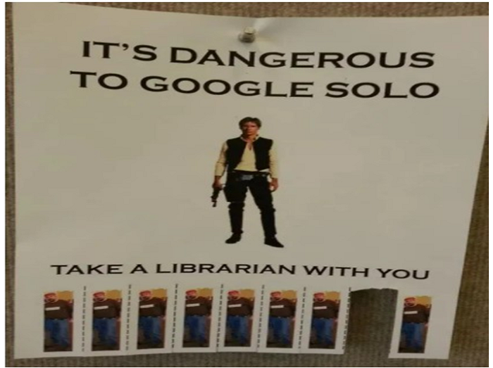 funny library displays-never be a lone wolf